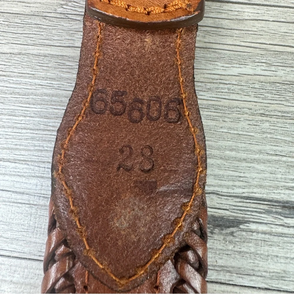 Child’s Boho style beaded leather belt 28”.